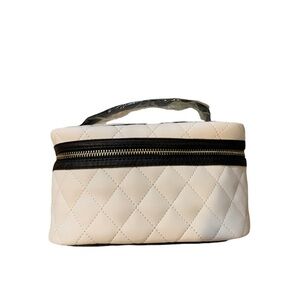 3/$25 Ultra Black & White Train Case Makeup Cosmetics Bag